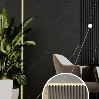 Black Marble - Deep Small Fluted